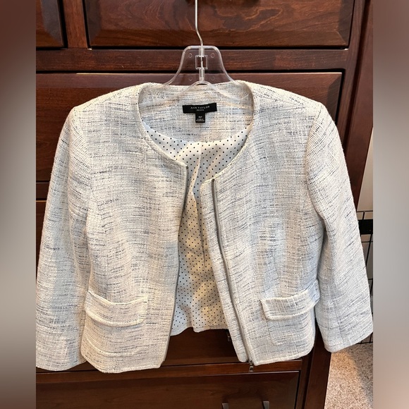 Ann Taylor Women’s Black / White / Gray Jacket 4 Petites - Picture 4 of 5